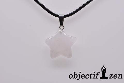 pendentif étoile quartz blanc objectif-zen
