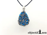 objectif zen pendentif floral howlite bleue