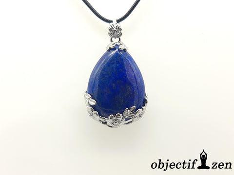 pendentif floral lapis lazuli objectif-zen