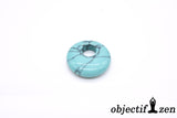 pendentif mini donut 1.8 cm howlite turquoise objectif zen