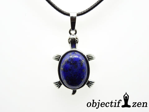 pendentif tortue lapis lazuli objectif zen