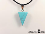pendentif triangle howlite turquoise objectif-zen