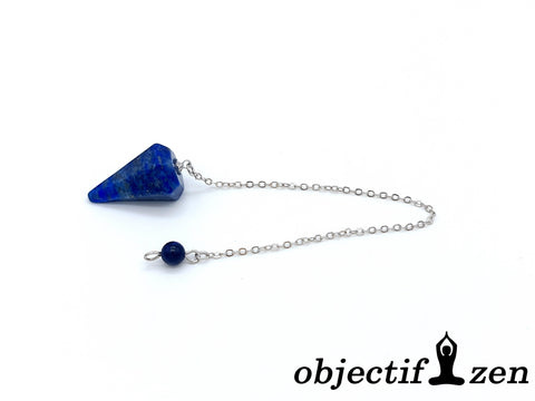 pendule pointe lapis lazuli objectif-zen
