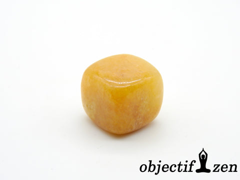 pierre roulée cube calcite orange objectif-zen