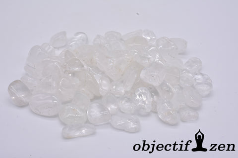 pierres roulées cristal de roche sachet 50g objectif-zen