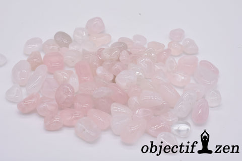 pierres roulées quartz rose sachet 50g objectif-zen