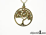 collier fantaisie doré GM arbre de vie strass couleur objectif zen 