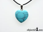 objectif-zen coeur 2cm howlite turquoise