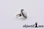 bague réglable agate blanche objectif-zen