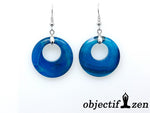 boucles d'oreilles donuts 2.8cm agate bleue objectif-zen