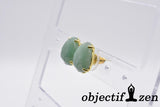 objectif zen boucles d'oreilles à facette aventurine