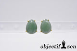 boucles d'oreilles à facettes aventurine objectif-zen