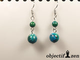 boucles d'oreilles pierre de phoenix 2 perles objectif zen