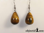 boucles d'oreilles goutte oeil de tigre objectif-zen