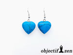 boucles d'oreilles cœurs howlite turquoise objectif-zen