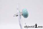 objectif-zen boucles d'oreilles perles plates howlite turquoise