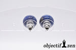 lapis lazuli boucles d'oreilles perles plates objectif zen