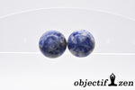 objectif zen boucles d'oreilles sodalite perles plates