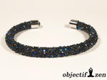 bracelet fantaisie ultra strass bleu objectif zen
