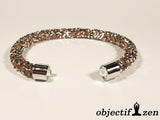 objectif zen bracelet fantaisie ultra strass doré 