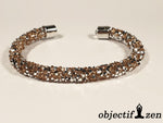 bracelet fantaisie ultra strass doré objectif-zen
