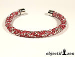 objectif zen bracelet fantaisie ultra strass rose