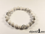 bracelet howlite blanche 8mm objectif zen