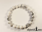 howlite blanche 8mm bracelet objectif zen