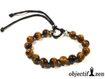 bracelet oeil de tigre 10 mm objectif zen