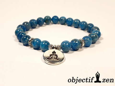 bracelet apatite 8mm bouddha objectif-zen