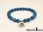 bracelet apatite 8mm om objectif zen