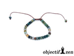 bracelet perle plate 6mm agate indienne objectif-zen