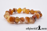 objectif zen bracelet pierres roulées 10mm agate jaune