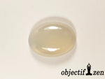 cabochon 25mm agate blanche objectif zen