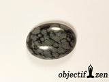 cabochon obsidienne flocon de neige 2.5cm objectif zen