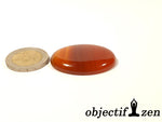 objectif zen cabochon agate rouge 4cm