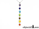 collier chaine 7 chakras 8mm objectif-zen