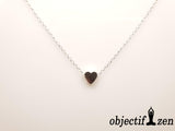 collier fantaisie coeur argenté objectif zen