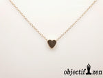 collier fantaisie coeur doré objectif zen