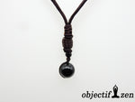 collier boules obsidienne 6mm et 14mm objectif zen