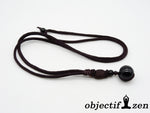 collier boules obsidienne 6mm et 14mm objectif zen