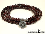 objectif zen mala grenat 6mm lotus