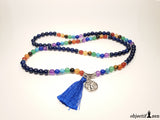 mala lapis lazuli 7 chakras arbre de vie