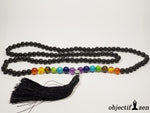 mala pierre de lave 7 chakras bouddha