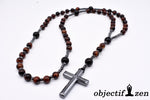 mala croix hématite oeil de tigre rouge onyx objectif zen