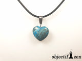 pendentif coeur 1.5 cm en chrysocolle