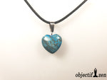 pendentif coeur 1.5 cm en chrysocolle