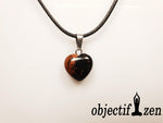 PENDENTIF COEUR 1.5 CM EN OBSIDIENNE MAHOGANY
