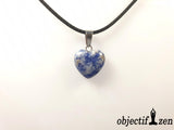 pendentif coeur 1.5 cm en sodalite objectif zen