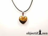pendentif coeur 1.5 cm en oeil de tigre